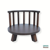 Mini Round Chair | Wooden Decorative | Brown